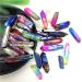 100g Colorful Titanium Aura Lemurian Seed Quartz Crystal Stone Point Specimen Elecrtoplated Crystals Crafts Stones