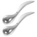 Baluue De Massage Yeux 2 Pcs En Zinc Cr mes Contour Des Yeux Masseur Pour Soins Peau Argent Facile Transporter Pour Soins Esth tiques Cuill res Pour Masque Facial