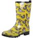 Colorxy Women's Waterproof Garden Rain Boots - Colorful Floral Printed Mid-Calf Garden Shoe Classic Short Wellies Rainboots 8 Chickens Yellow