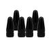 SENZEAL 6pcs French Dust Caps Aluminum Alloy Bike Wheel Tire Valve Covers Black