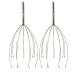 Body Back - Scalp Massager Head Massager Head Scratcher Massager Hair Scalp Massager Stocking Stuffer Stress Relief & Relaxation 2 Pack Silver 2-pack (Silver)