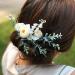 FIDDY898 Wedding Bridal Comb Camellia Ranunculus Floral Hair Clip Headpiece - Green Leaf Design | One Size - Buy Online on GoSupps.com