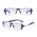 2 Pack Stylish Rimless Reading Glasses Flexible TR 90 Blue Light Blocking Computer Readers Multifocus Glasses(Couleur:Blue Grandeur:2.0x)