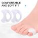 White Silicone Toe Separators for Hallux Valgus & Ectropion - D3P4 External Care Tool for Little Toe - Buy Online on GoSupps.com
