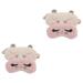 Beaupretty 4 Pcs Cat Eye Mask Eye Protector White Portable Polyester Men and Women 1 Count (Pack of 1) Pink Whitex2pcs