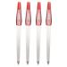 LUXXII (4 Pack) 6.75 inch Stainless Steel Sapphire Nail File for Fingernails Toenails Scraping Strengthening Finger Manicure File