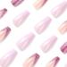 French Tip Press on Nails - Long style Press On Nails with Nail Tips Purple glittering pink false nails press on nails Acrylic False Nails Cute Artificial Nails - Buy Online on GoSupps.com