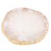 Polish Mix Palette Resin Nail Art Palette Paint Drawing Color Dish Golden Edge Resin Stone Paint Drawing Color Dish Manicure Nail DIY Tool(White)