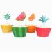Warmhm 24pcs Top Hat Hawaii Cupcake Toppper Hawaii Toppper Hawaii Fruit Toppper Child Muffin Cup Colorful