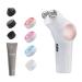 TheraFace PRO - Handheld Facial Massage Device - Compact Electric Face and Skin Care Therapy Tool - 8-in-1 Treatment with Microcurrent and LED Light Therapy Rings for Ultimate Personal Beauty  White White - Theraface Pro