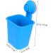 Alipis 2 Pack Toothbrush Organizer Wall-Mounted Suction Holder for Bathroom Storage - Self-Adhesive Toothbrush & Razor Bracket - Ideal for Kids & Adults - Blue 17x11cm - Buy Online on GoSupps.com