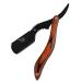 Redwood Handle Straight Edge Razor for Men - Professional Barber Shaving Razor with 10 Stainless Blades - SHLC - Buy Online on GoSupps.com