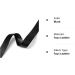 4-Yards 15mm Black Fold Over Faux Leather Trim TR-12190 - Polyurethane, 5/8 Inch - Buy Online on GoSupps.com