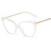KDOQ Tr90 Cat Eye Blue Light Blocking Glasses for Women Anti Eyestrain Computer Gamer Eyewear White