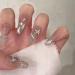 24Pcs/Set Press On Nails Three dimensional butterfly diamond chain drill long False Nails Acrylic Fake Nails Full Cover Nails Tips Artificial Finger Manicure Press on nails for Women and Girls - Buy Online on GoSupps.com