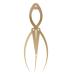 Housoutil 1pc Eyebrow Positioning Ruler Eyebrow Caliper Ruler Make up Kit Eyebrow Measuring Tool Gold Scale 16.5x5.4cm Golden