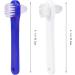 Exceart Double Prosthesis Cleaning Toothbrush - 2 Pack Durable & Portable Large Head Denture Care (White) - Buy Online on GoSupps.com
