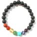 Buy Jet L-ava Chakra Gemstone Stretch Bracelet - Healing Crystal for Spiritual Meditation & Positive Aura - Buy Online on GoSupps.com