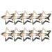 Star Snap Hair Clips for Women Girls Silver Hair Barrettes for Girls Star-shape Snap Barrettes for Thick Thin Hair Punk Clips for Long Short Hair Accessories 10pcs