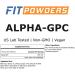 FitPowders Alpha-GPC Powder 125g - Non-GMO Vegan Choline Supplement for Memory and Focus - Anti-Clumping Formula with Scoop - 4.4oz - Buy Online on GoSupps.com
