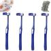 6-page round toothbrush super soft every tooth completely covers the sensory joy toothbrush 4 pieces deep cleaning portable toothbrush dental care for adults and children (blue 4