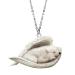 Plbge pet 2d flat necklace sleeping dog necklace cute angel necklace personality gifts o7x6 for pet lovers for young girls gifts h unit size