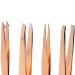 Wresetly 4-Piece Eyebrow Tweezers Set - Pointed & Angled Tweezers with Leather Case - Gold | Perfect for Precision Grooming | International Shipping Available - Buy Online on GoSupps.com