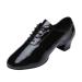 Shoes Boys Modern Dance Shoes Prom Ballroom Latin Dance Shoes Solid Color Lace Up Leather Shoes Rain Boots Kids (Black, 36) Black 36