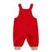 Volunboy Unisex Baby Cotton Dungarees Toddler Corduroy Striped Adjustable Overalls 9-12 Months Red