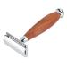 Men's Classic Double Blade Razor - Manual Wooden Handle Shaving Tool for Mustache & Travel | International Shipping - Buy Online on GoSupps.com