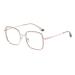 Metal Square Frame Blue Light Blocking Glasses for Women Men Anti UV Ray Computer Reading Glasses for Women Men Glod-black 51 Millimeters