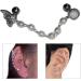 Fashionable Ear Studs Ear Pins Ear Piercing Jewelry Ear Bone Nail Chain Ear Stud Alloy Material Gift for Girls and Women - Buy Online on GoSupps.com