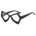 Vintage Polygon Butterfly Cat Eye Eyeglass Frames for Women Anti-blue Light Computer Glasses Black
