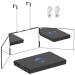 OLIBUY 3 Way Mirror for Hair Cutting  Tri-fold Mirror for Shaver and Makeup  Height Adjustable with Two Hold Nails Self Haircut Mirror can as a Gift for Men or Women Black 3 Way Mirror