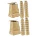 Healeved Car Trash Bag 30 Pcs Vomit Bag Kraft Paper Travel Light Brown Vomit Bags Disposable