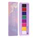Yeweian 8 Colors Water Activated Eyeliner Palette Liquid Eyeliner Colorful Set Hydra Graphic Eyeliner Makeup Neon Face Paint UV Glow Black White Red Face Body Paint Clown Makeup Kit (02)