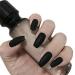 24 pieces black matt fake nails with glue design full cover false nails french acrylic nail art tips for women girls 1 piece (24 Pack)
