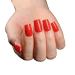 Dajidafu Press-on Fingernails Fashionable Scratch Resistant False Nail Set Full Cover Wearable Adjustable Manicure Stickers Red