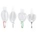 50Ml 4 Sets Portable Travel Bottle with Keychain Leakproof Refillable Transparent Plastic Empty Bottle for Hand Soap Shampoo Conditioner Body Wash
