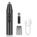 Linkidea Men's Electric Ear and Nose Hair Trimmer 360 Rounded Blade for Clean Hair Removal Without Damaging The Skin USB Portable Charging Interface (Black)