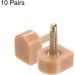 10 Pairs TPU High Heel Tips Replacement Caps for Women's Shoes | 3mm Pin | U-Shape Heel Repair Caps in Beige & Gold Tone - Buy Online on GoSupps.com