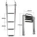 Marinebaby 4 Step Telescoping Boat Boarding Ladder - Under Platform Slide Mount, Carry Handle and Spring Latch Included - Buy Online on GoSupps.com