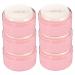 Generic 6pcs Box Body Powder Puff Box Baby Powder Puff Plastic Containers Baby Powders Travel Powder Container Empty Body Powder Container Baby Powder Dispenser with Puff Empty Powder Box Pink 8x6cm