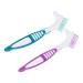 Moluckfu 2 pieces of prostheses cleaning brush travel sizes toothbrush travel prosthesis brush toothbrush travel prosthesis brush toothbrush for braces for braces prosthesis cleaner