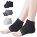 JOCXZI 3 Pairs of Moisturizing Heel Socks - Ventilated Gel Heel Open Toe Socks Heel Socks Gel Socks Open Toe Socks Moisturizing Socks for Cracked Dry Heels