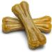 Bulk Multipack - 12 Natural Rawhide Pressed Bones for Dogs Munch & Crunch - Long Lasting Hide Dog Chews Snacks Treats - With a Guide to Happy & Healthy Dogs Booklet - 5 Item Bundle