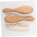 Hemoton 3pcs Kids Bath Set: Baby Hair Brush, Newborn Hair Comb, Wooden Wool Brush - Buy Online on GoSupps.com