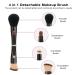 Shop Aoowu 4-in-1 Double-Sided Makeup Brush Set - Portable Removable Cosmetic Brushes for Concealer Eyeshadow Rouge & Foundation (Black) | International Shipping Available - Buy Online on GoSupps.com