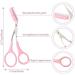 Jkapagzy Women's Eyebrow Trimming Scissors & Comb - Professional Brow Accessories for Perfect Eyebrows - Rose Color - Buy Online on GoSupps.com