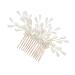 Angoily Bride Headpieces for Wedding Side Hair Comb Hair Claw Clips for Women Goody Hair Clips for Women Hair Combs for Women Crystal Hair Comb Tiara Pearl Accessories Miss